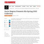 Dorin Negrau Presents His Spring 2015 Collection